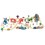75-Piece KidKraft Wooden Rural Farm Train Set