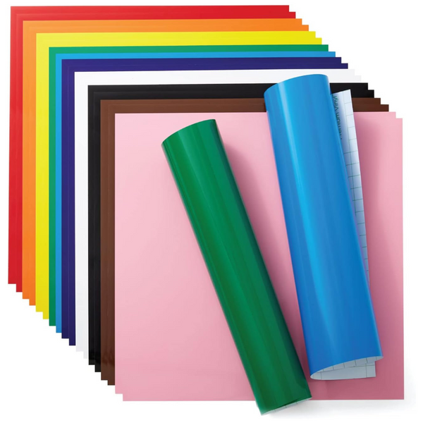 20-Pack Cricut 12x12 Vinyl Permanent Rainbow Sampler Sheets