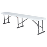6-Foot Lifetime Portable Fold-In-Half Table (White)