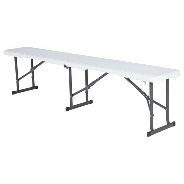 6-Foot Lifetime Portable Fold-In-Half Table (White)