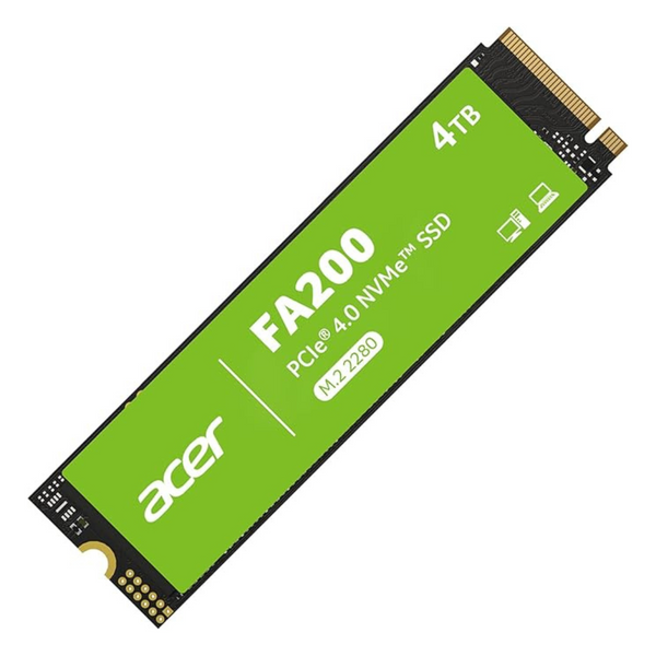 Acer FA200 4TB SLC Cache NVMe 2.0 M.2 2280 PCIe Gen4x4 Internal SSD