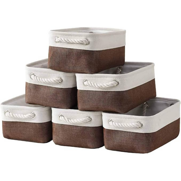 6-Pack Collapsible Fabric Storage Bins