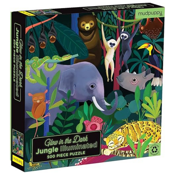 500-Piece Mudpuppy Jungle Illuminated Jigsaw Puzzle