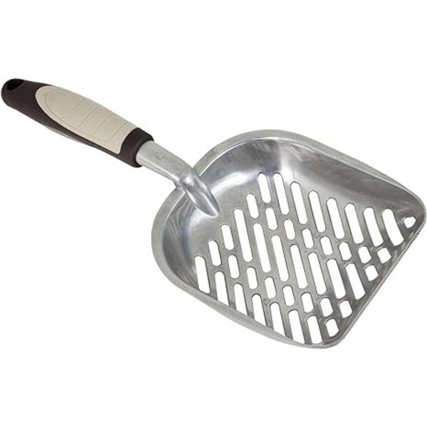 4-Pack Petmate Premium Non-Stick Metal Cat Litter Scoop With Non-Slip Handle