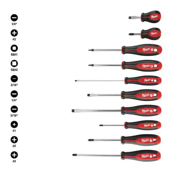 Milwaukee 10-Piece Screwdriver Kit