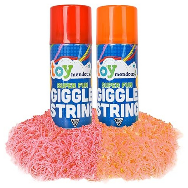 2 Cans Of Giggle String, Shoots Over 15 Feet