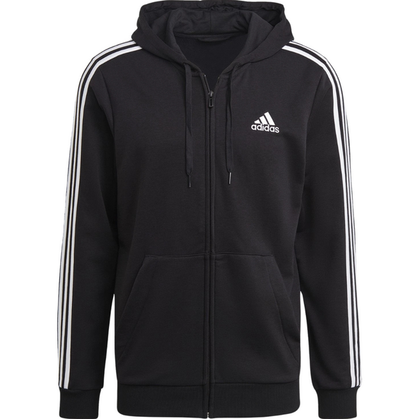 Adidas Men's Essentials French Terry 3-Stripes Full-Zip Hoodie (3 Color Options)
