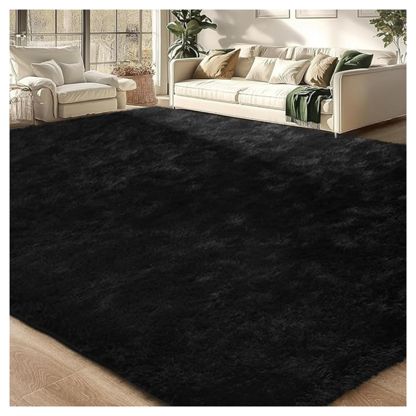 4'x6' Machine Washable Fluffy Shaggy Non Slip Carpet
