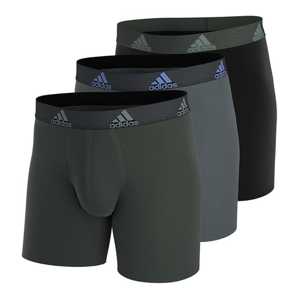 3-Pack Adidas Men's Microfiber Performance Boxer Briefs