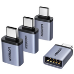 4-Pack 10Gbps USB 3.2 USB-A Female To USB-C Male OTG Adapters