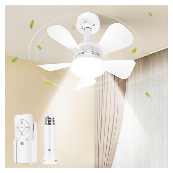 Quiet Ceiling Fans With 3 Color LED Lights & Remote (2 Colors)