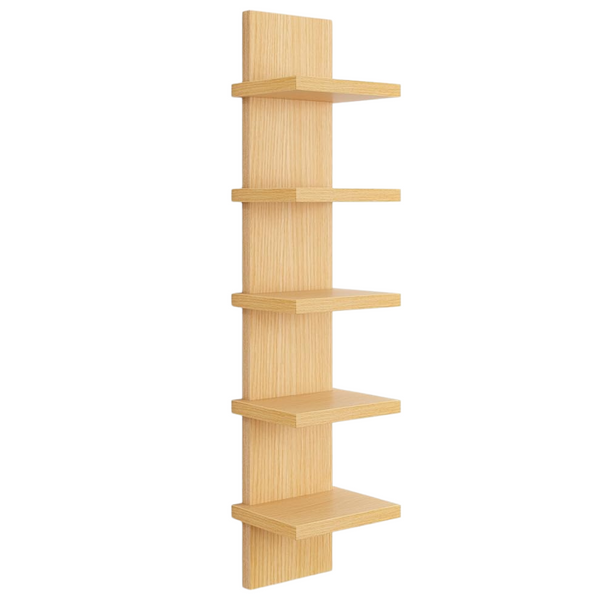 Fun Memories 5 Tier Wall Shelf Unit (Oak)