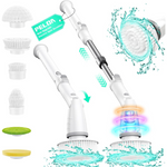 11-in-1 Electric Spin Scrubber with 6 Replaceable Brush Heads
