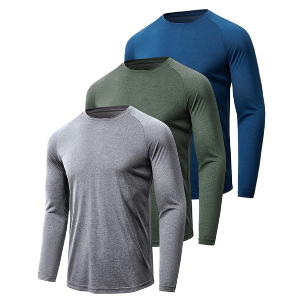3-Pack Balennz UV Moisture Wicking Long Sleeve T-Shirt (Various)