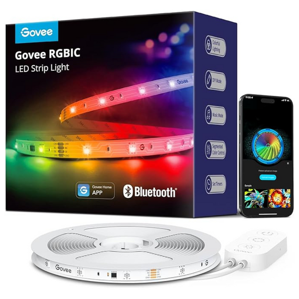 Govee 16.4ft RGBIC Smart LED Music Sync Mode Bluetooth Strip Lights