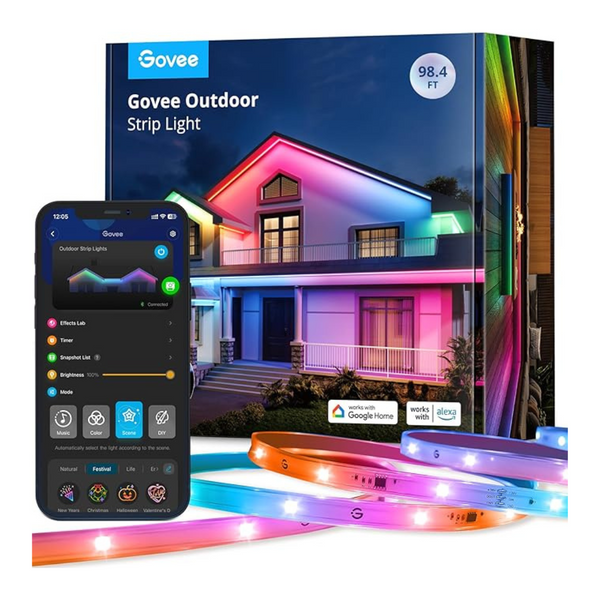 98.4ft Govee RGBIC LED Smart Strip Lights w/App & Music Sync