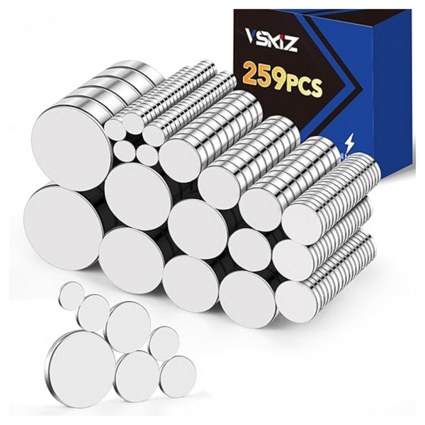 259-Piece 7 Different Size Tiny Rare Earth Mini Magnets Forrafts