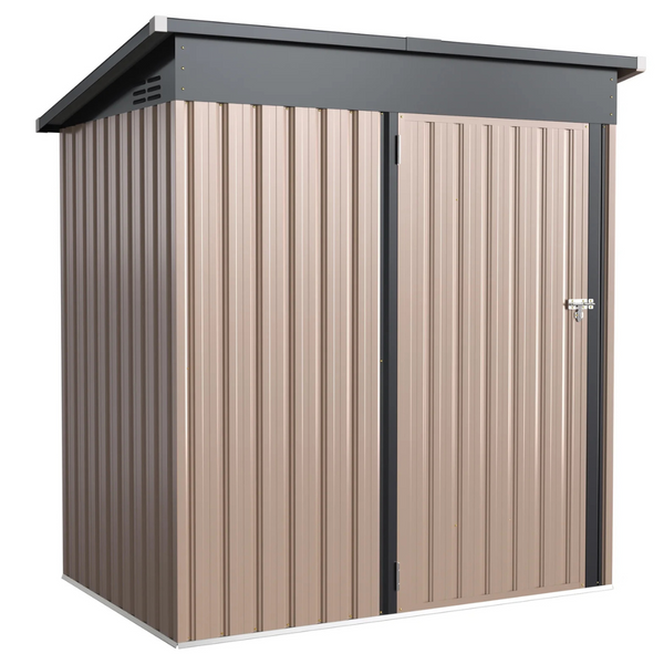 5ft x 3ft Outdoor Metal Storage Shed With Sliding Roof & Lockable Door