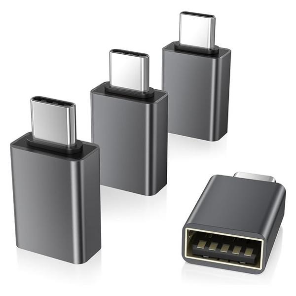 4-Pack Elebase USB-C (Male) To USB-A (Female) Adapter