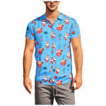 Men's Hawaiian Funky Casual Button Down Short Sleeve Shirt