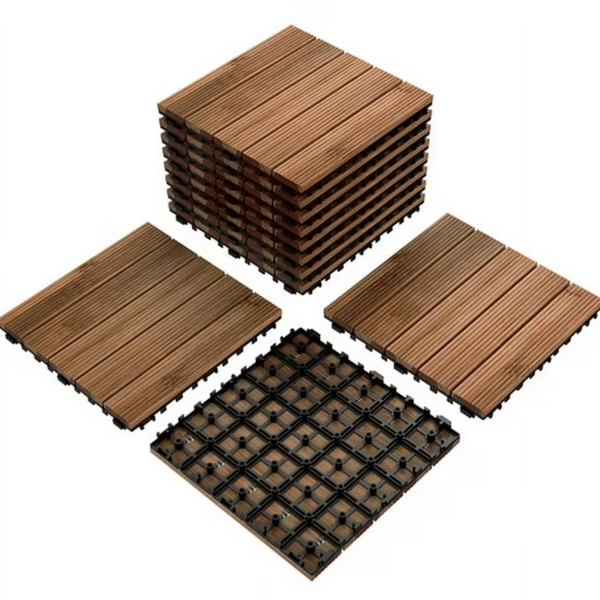 11-Pack Yaheetech 12'' x 12'' Fir Wood Flooring Tiles