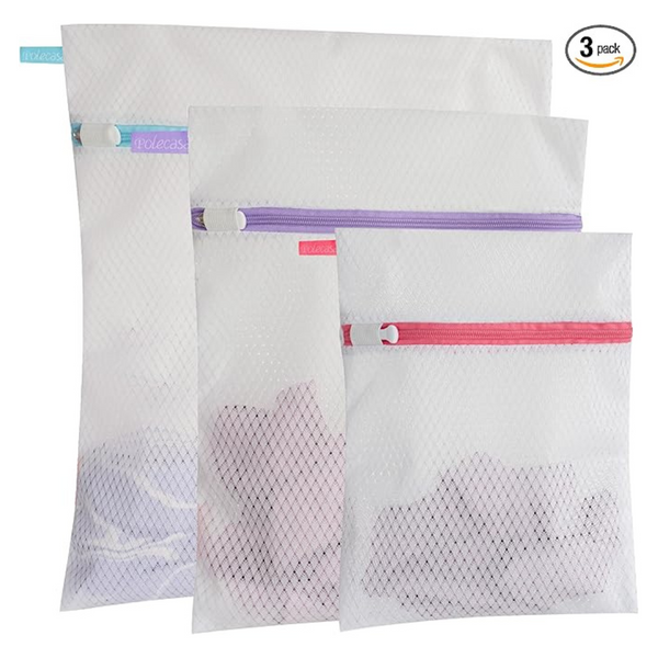 3-Pack Polecasa Durable 125g Diamond Mesh Laundry Bags