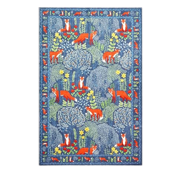 3' x 5' Woodland Forest Modern Abstract Botanical Floral Rug