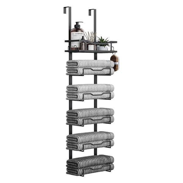 6-Tier Over The Door Bath Hanging Towel Storage Organizer Racks