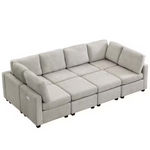Harper & Bright Designs 103" U-Shaped Sectional Sofa with USB