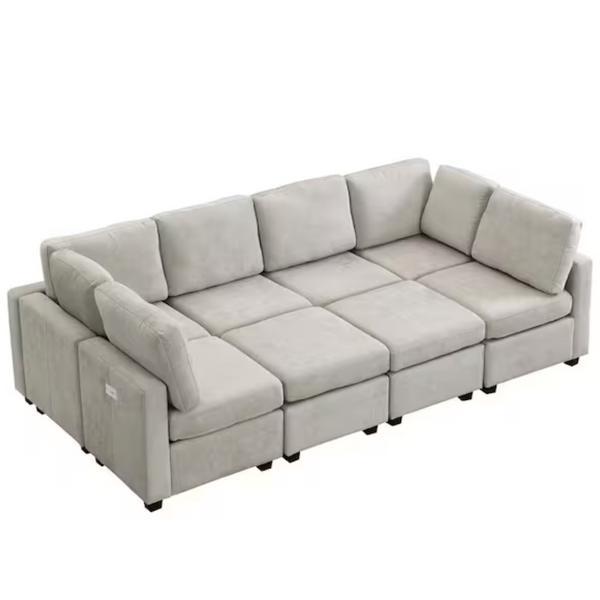 Harper & Bright Designs 103" U-Shaped Sectional Sofa with USB