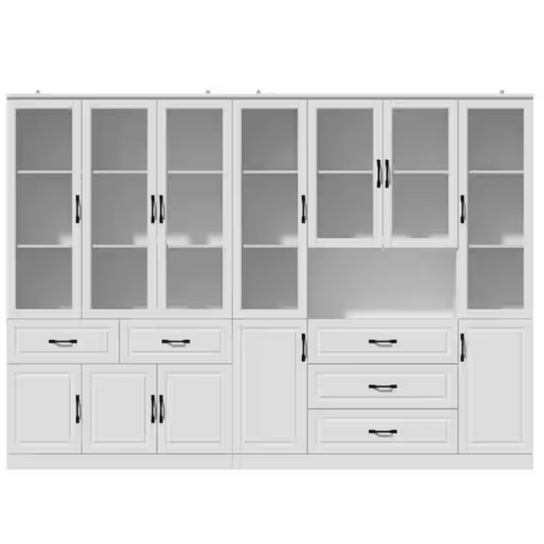 110.2"W x 78.9" H 19-Shelf Wood Standard Bookcase