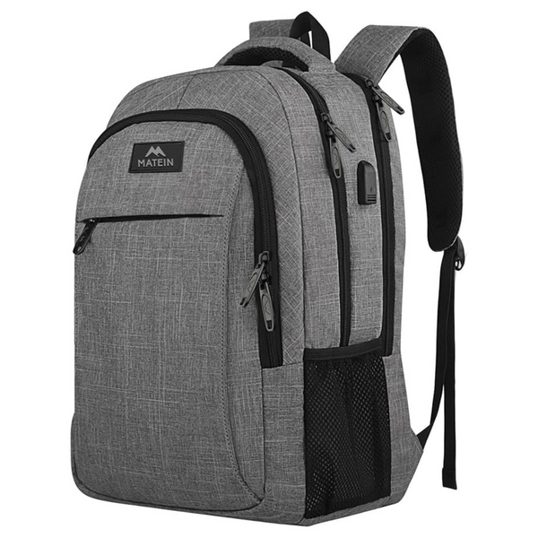 Anti Theft Slim Durable 15.6" Laptop Backpack With USB Charging Port