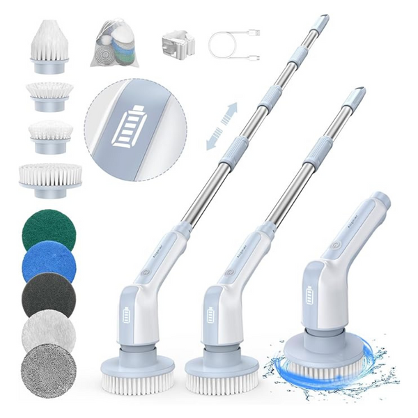 IPX8 Cordless Electric Spin Scrubber