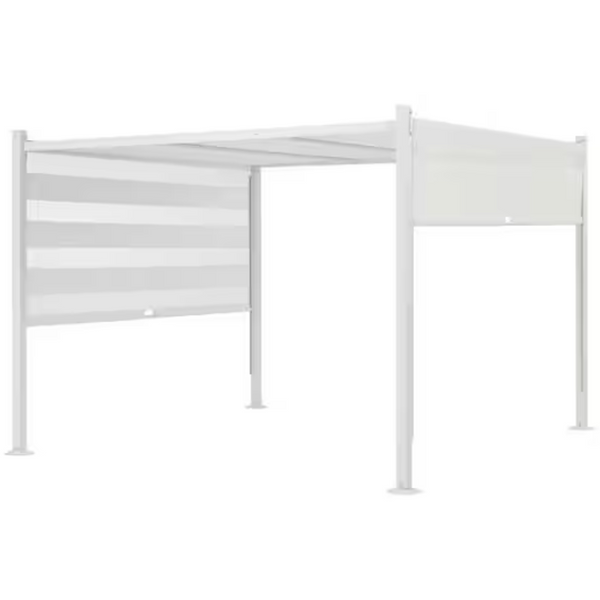 Hampton Bay Stillman 9.8ft x 9.8ft White Metal Pergola