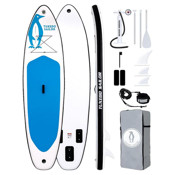 Tuxedo Sailor 10'6"x33"x6" Inflatable Stand Up Paddle Board With Accessories