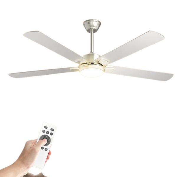 52" Modern 6-Speed Ceiling Fan With Light & Remote