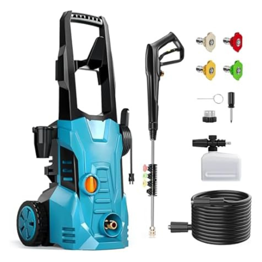 5000PSI Pressure Washer With 16-Ft Cord & 50-Ft Hose & 4-Nozzles