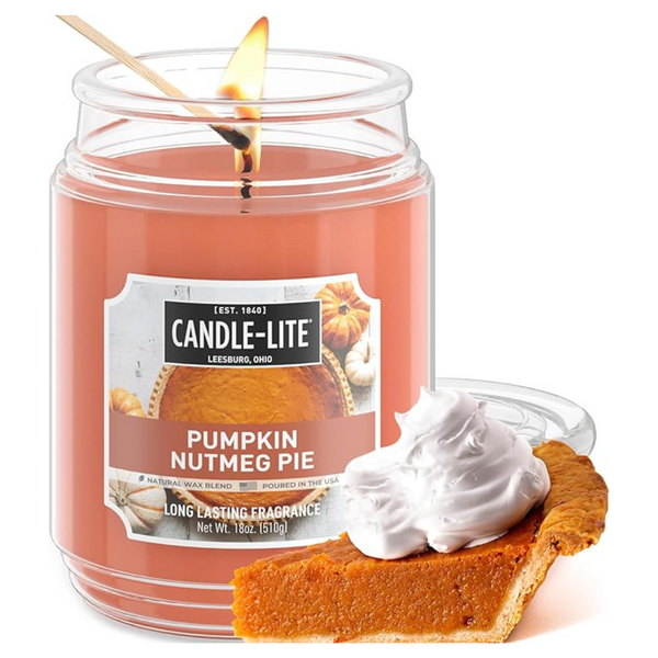 18oz CANDLE-LITE Pumpkin Nutmeg Pie Scented Candle