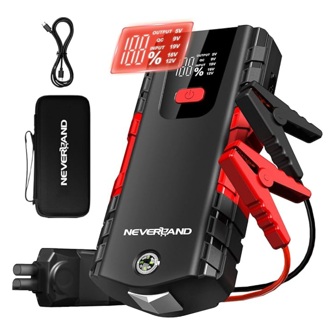 6000A Peak Portable Car Battery Jump Starter Power Pack