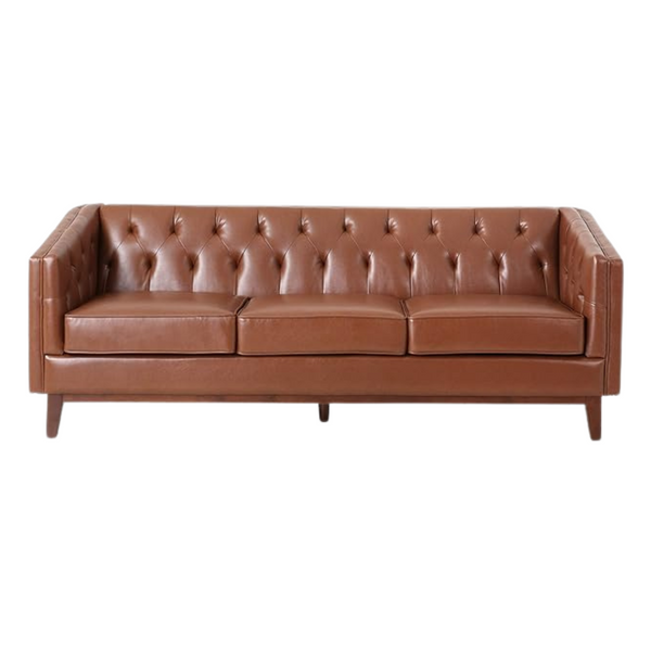 Christopher Knight Home Ovando Sofas, Cognac Brown + Espresso