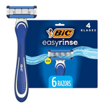 6-Pack BIC EasyRinse Anti-Clogging Men's Disposable Razors