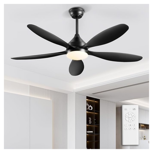 Ohniyou 52" Modern Ceiling Fans With Lights & Remote