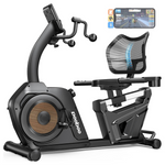 Pooboo Recumbent Exercise Bike With Arm Exerciser