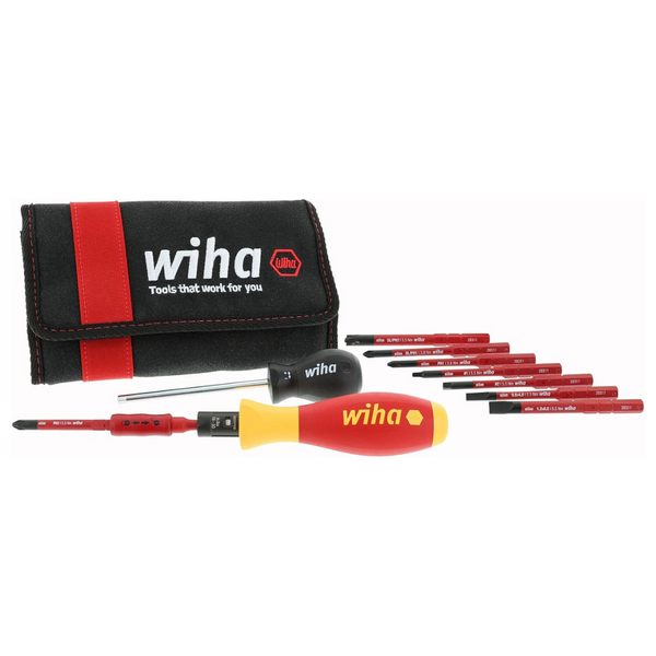 Wiha 11 Piece Insulated TorqueVario-S And SlimLine Blade Set
