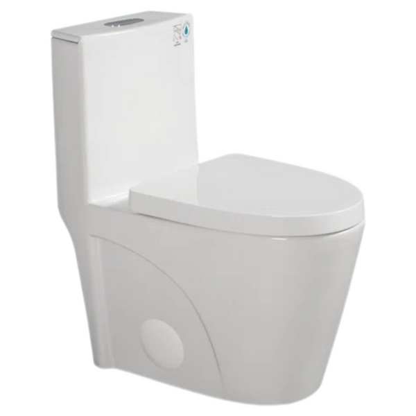 Sunrinx Compact One Piece Dual Flush Modern Elongated Toilet