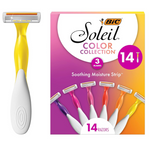 14-Count BIC Women's Soleil Smooth Colors Disposable Razors