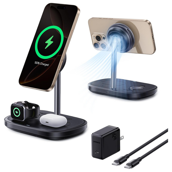 Baseus 15W Qi2 MagSafe 3 In 1 Wireless Charger Stand