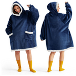 Bedsure Wearable Blanket Hoodie (Navy, Standard)