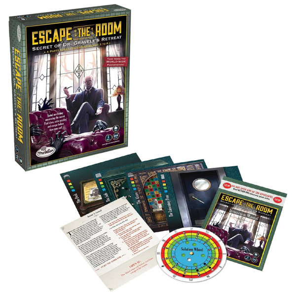 ThinkFun Escape The Room Secret Of Dr. Gravely’s Retreat – An Escape Room Experience In A Box