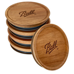 5-Pack Ball Jar Wooden Storage Lids (3.25"L x 3.25"W)